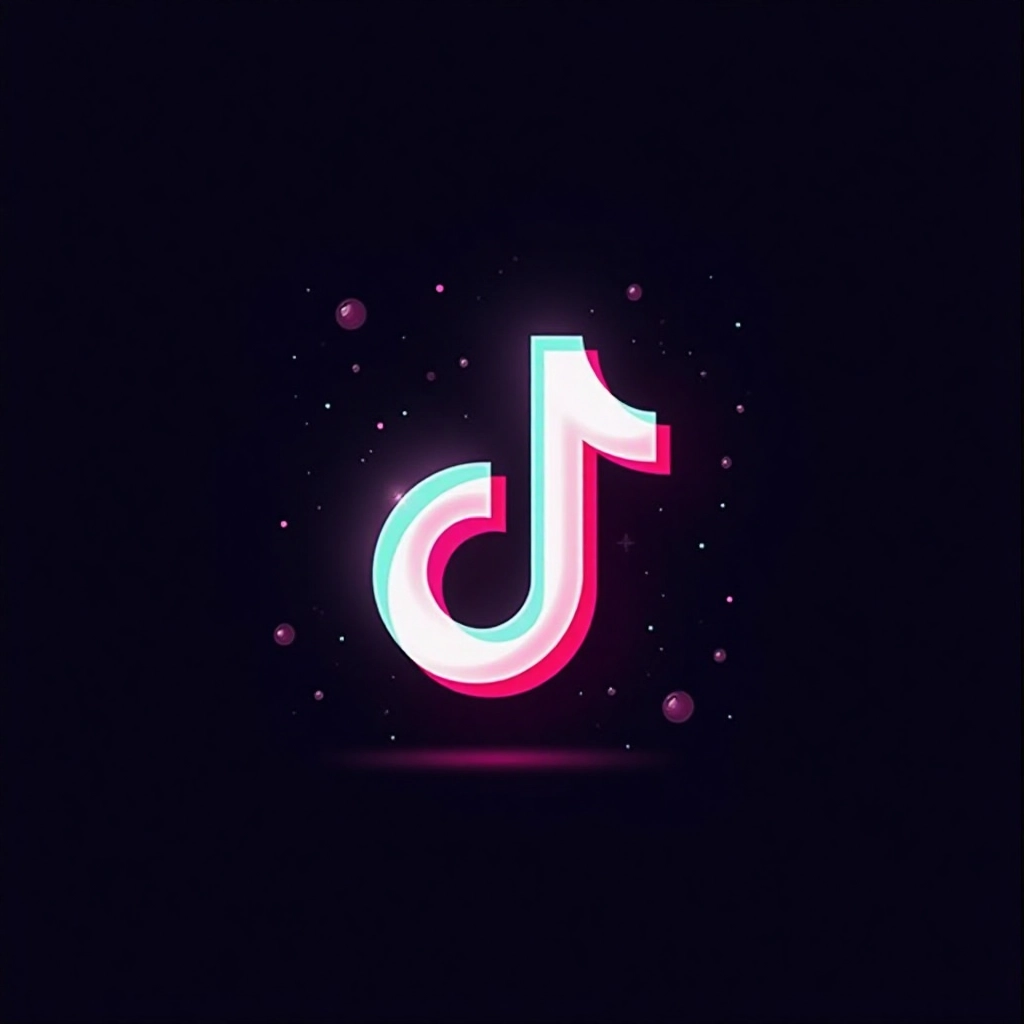 TikTok Logo with Neon Effects